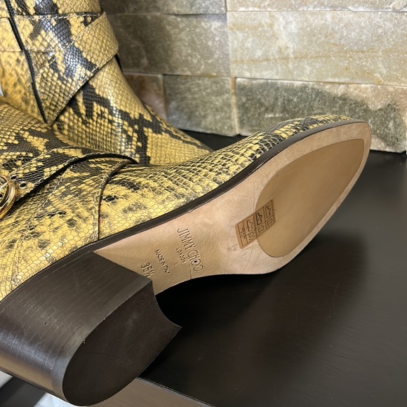 JIMMY CHOO Beca 45mm Snake-Print Boot - Picture 14 of 17